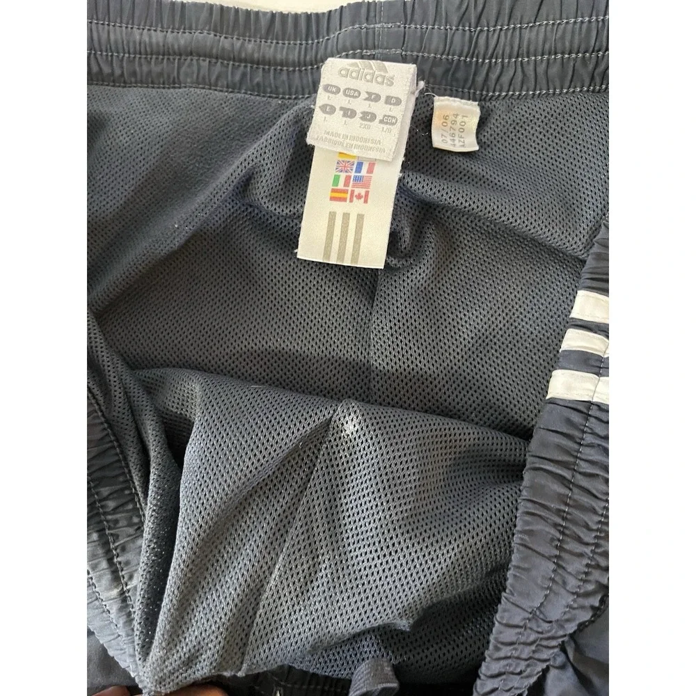 Vintage Y2K Adidas Men's Three Stripe Track Windbreaker‎ Pants Clima Proof Sz L